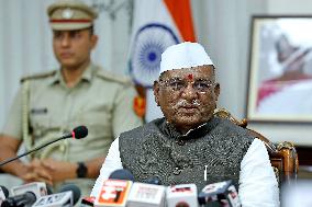 Newly Appointed Rajasthan Governor Haribhau KIsanrao Bagade In Jaipur