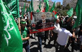 MIDEAST-HEBRON-HAMAS POLITBURO CHIEF-ASSASSINATION-PROTEST