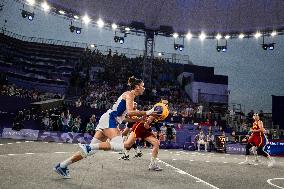 Paris 2024 - women's pool round 3x3 basketball game between France and Spain