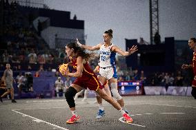 Paris 2024 - women's pool round 3x3 basketball game between France and Spain