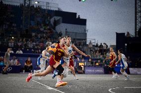 Paris 2024 - women's pool round 3x3 basketball game between France and Spain