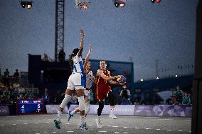 Paris 2024 - women's pool round 3x3 basketball game between France and Spain