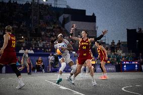 Paris 2024 - women's pool round 3x3 basketball game between France and Spain