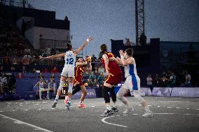 Paris 2024 - women's pool round 3x3 basketball game between France and Spain