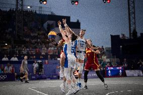 Paris 2024 - women's pool round 3x3 basketball game between France and Spain