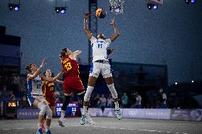 Paris 2024 - women's pool round 3x3 basketball game between France and Spain