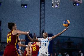 Paris 2024 - women's pool round 3x3 basketball game between France and Spain