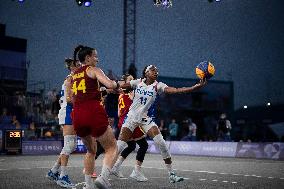 Paris 2024 - women's pool round 3x3 basketball game between France and Spain