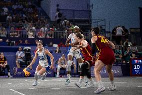 Paris 2024 - women's pool round 3x3 basketball game between France and Spain