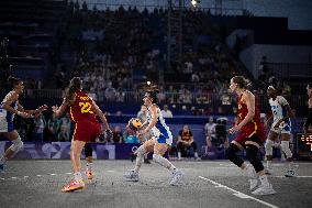 Paris 2024 - women's pool round 3x3 basketball game between France and Spain