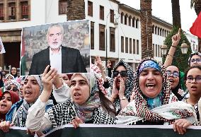 MOROCCO-RABAT-PROTEST-PALESTINE