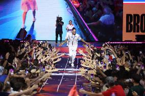 Paris 2024 - Leo Bergere Celebrates His Bronze Medal At Club France