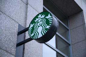 Starbucks Coffee Signage And Logo.