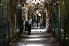 Palestinian Bazaar Strike Old City - Jerusalem