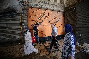 Palestinian Bazaar Strike Old City - Jerusalem