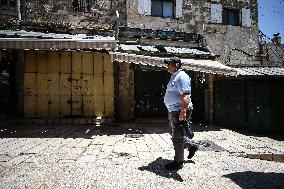 Palestinian Bazaar Strike Old City - Jerusalem