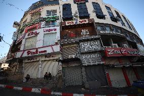 Palestinian Bazaar Strike - Nablus