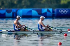 Paris 2024 - Boucheron And Androdias At Men's Double Sculls Finals