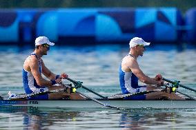 Paris 2024 - Boucheron And Androdias At Men's Double Sculls Finals