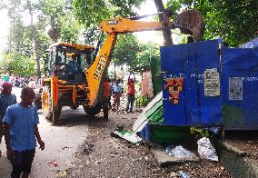 Eviction Drive By Siliguri Municipal Corporation