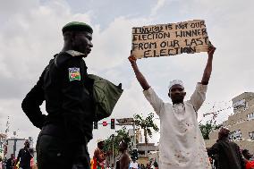 Protesters In Took To The Street In Abuja, Nigeria's Capital