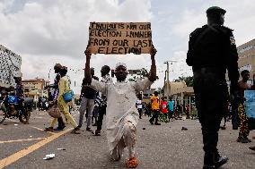 Protesters In Took To The Street In Abuja, Nigeria's Capital