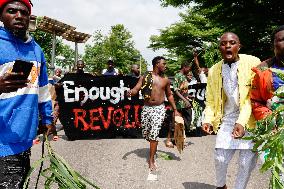 Protesters In Took To The Street In Abuja, Nigeria's Capital