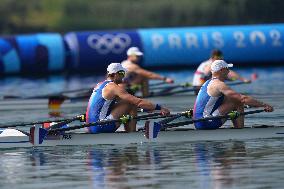 Paris 2024 - Boucheron And Androdias At Men's Double Sculls Finals