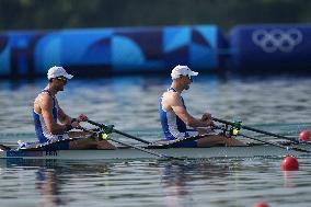 Paris 2024 - Boucheron And Androdias At Men's Double Sculls Finals