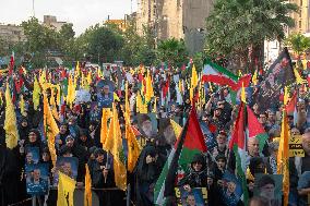 Demonstration In Iran Denouncing The Killing Of The Leader Of Hamas - Tehran