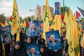 Demonstration In Iran Denouncing The Killing Of The Leader Of Hamas - Tehran