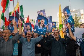 Demonstration In Iran Denouncing The Killing Of The Leader Of Hamas - Tehran