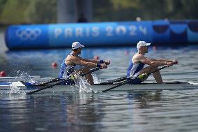 Paris 2024 - Boucheron And Androdias At Men's Double Sculls Finals