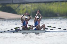 Paris 2024 - Boucheron And Androdias At Men's Double Sculls Finals