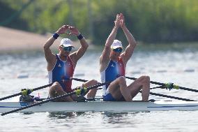 Paris 2024 - Boucheron And Androdias At Men's Double Sculls Finals