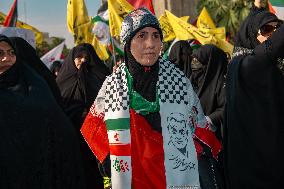 Demonstration In Iran Denouncing The Killing Of The Leader Of Hamas - Tehran