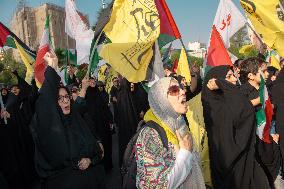 Demonstration In Iran Denouncing The Killing Of The Leader Of Hamas - Tehran