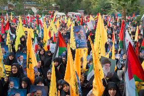 Demonstration In Iran Denouncing The Killing Of The Leader Of Hamas - Tehran