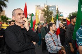 Demonstration In Iran Denouncing The Killing Of The Leader Of Hamas - Tehran