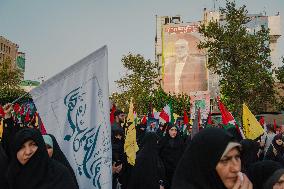 Demonstration In Iran Denouncing The Killing Of The Leader Of Hamas - Tehran