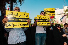 Demonstration In Iran Denouncing The Killing Of The Leader Of Hamas - Tehran