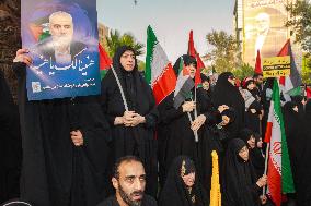 Demonstration In Iran Denouncing The Killing Of The Leader Of Hamas - Tehran