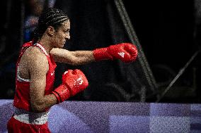 Paris 2024 - Controversal Biologically Male Boxer Imane Khelif in Women Category