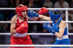 Paris 2024 - Controversal Biologically Male Boxer Imane Khelif in Women Category