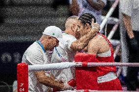 Paris 2024 - Controversal Biologically Male Boxer Imane Khelif in Women Category