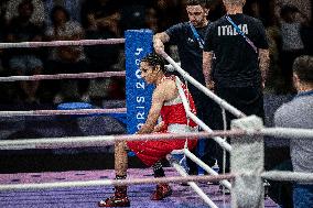 Paris 2024 - Controversal Biologically Male Boxer Imane Khelif in Women Category