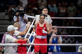 Paris 2024 - Controversal Biologically Male Boxer Imane Khelif in Women Category