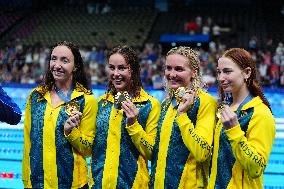 Paris 2024 - 4x200m Freestyle Relay - Team Australia Wins Gold