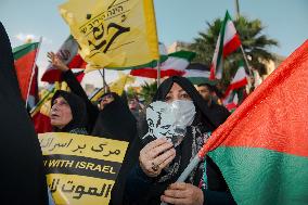 Demonstration In Iran Denouncing The Killing Of The Leader Of Hamas - Tehran