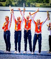 Paris 2024 - Netherlands Take Gold In Women's Four Final Rowing